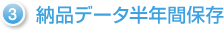 納品データ半年間保存